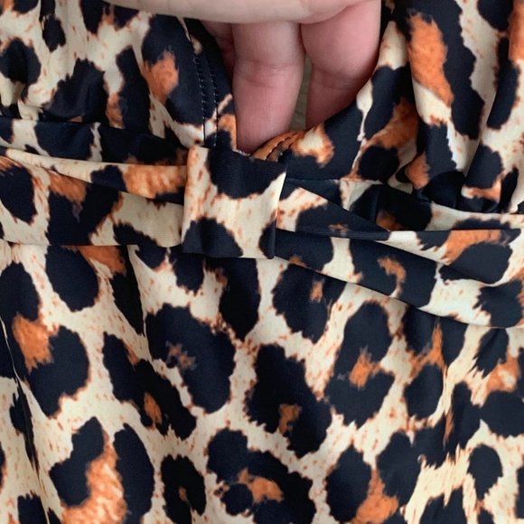 NWOT Cheetah Print Halter/Dual Look Bathing Suit - Picture 8 of 10
